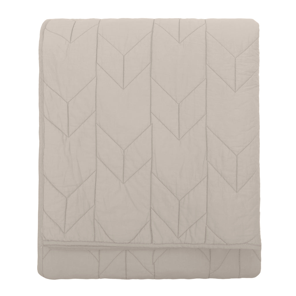 Dove Grey Chevron Quilt