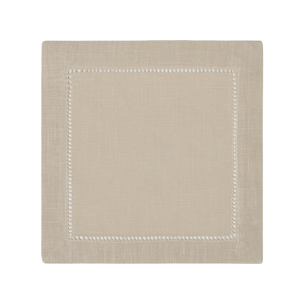 The Classic Hemstitch Linen Cocktail Napkin (Set of 4)