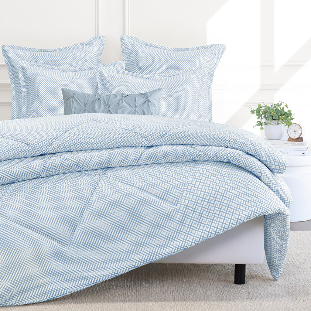 Edie French Blue Flange Sham Pair