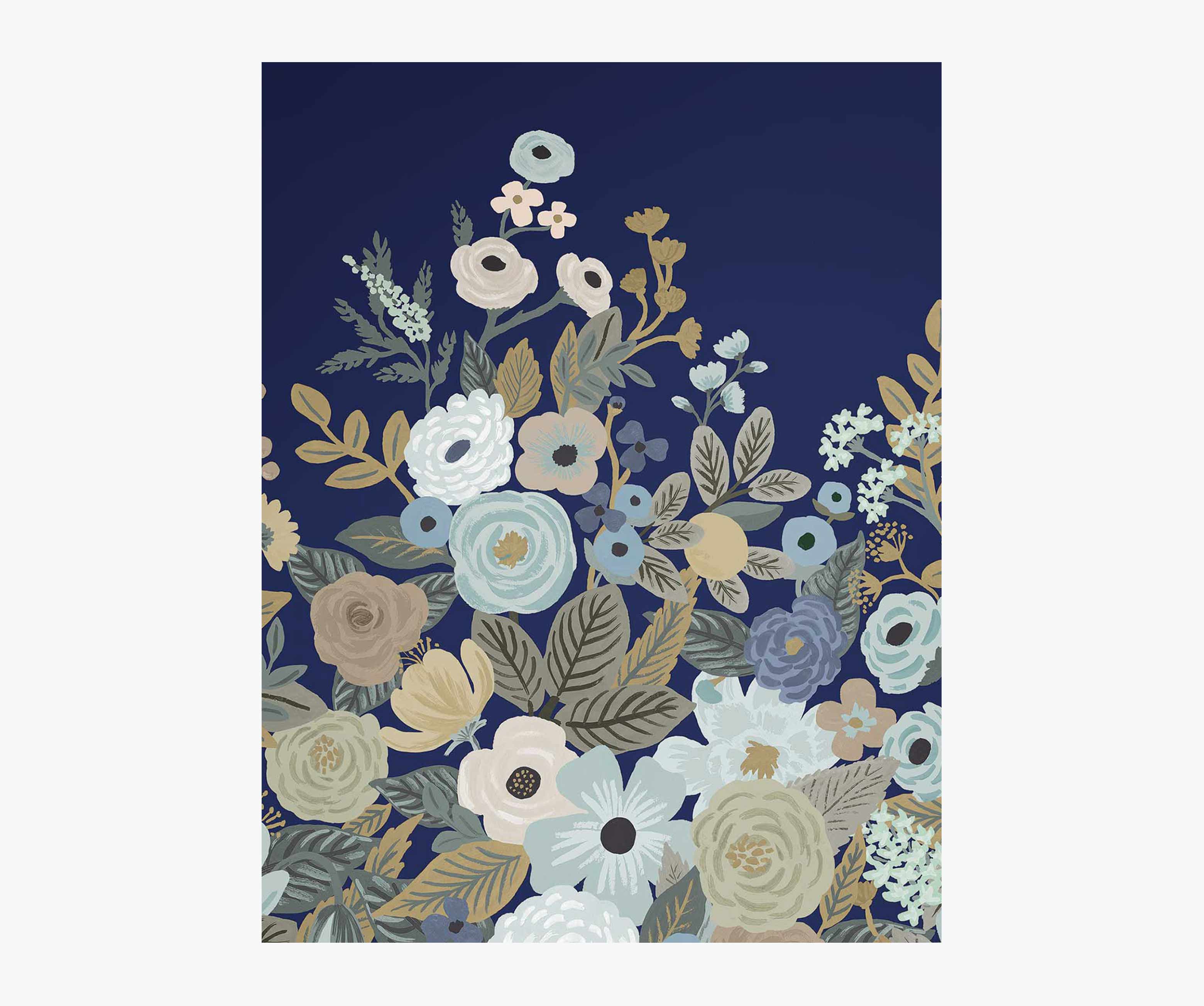 Garden Party Wallpaper Mural Sample - Navy