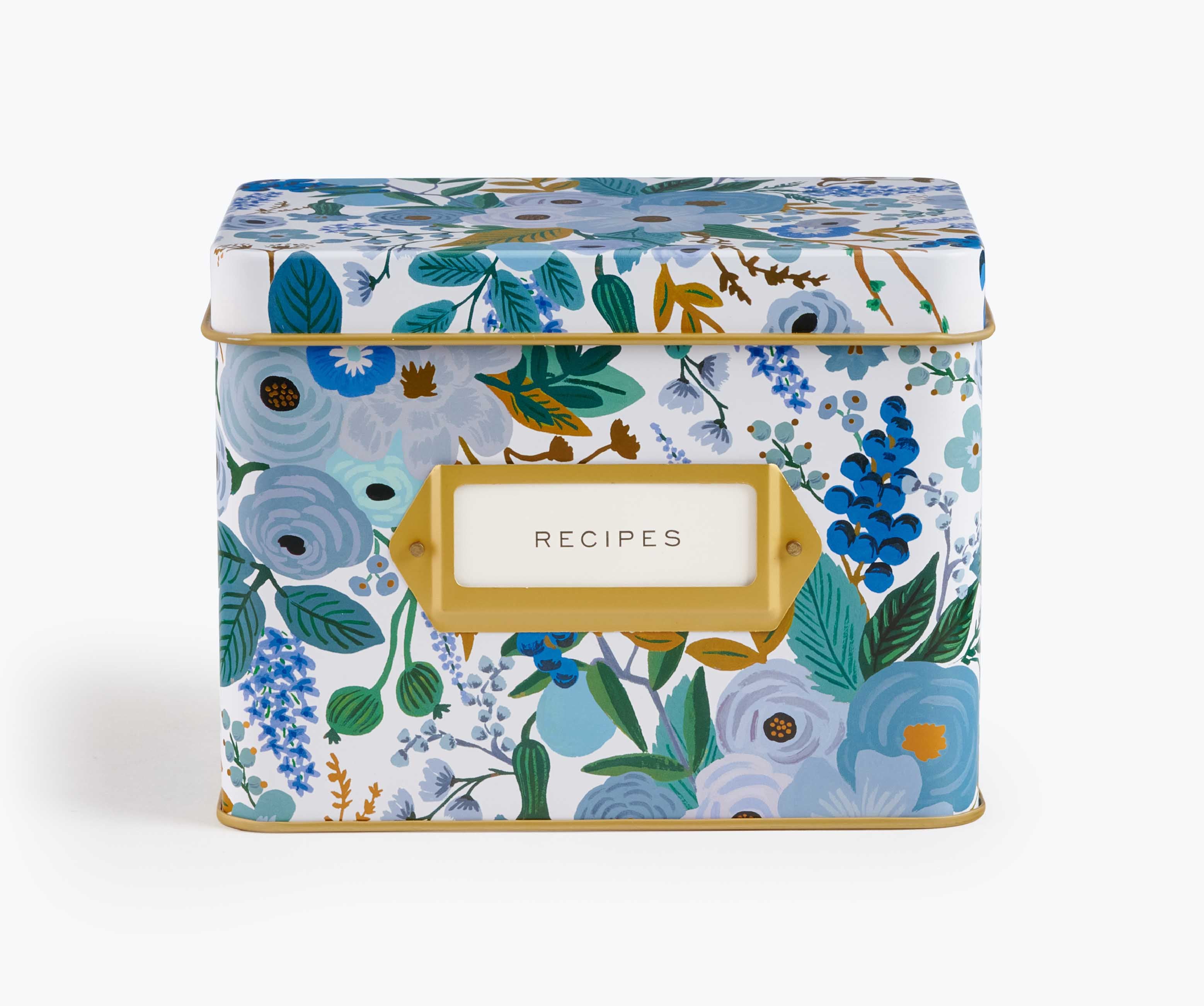 Recipe Tin - Garden Party Blue