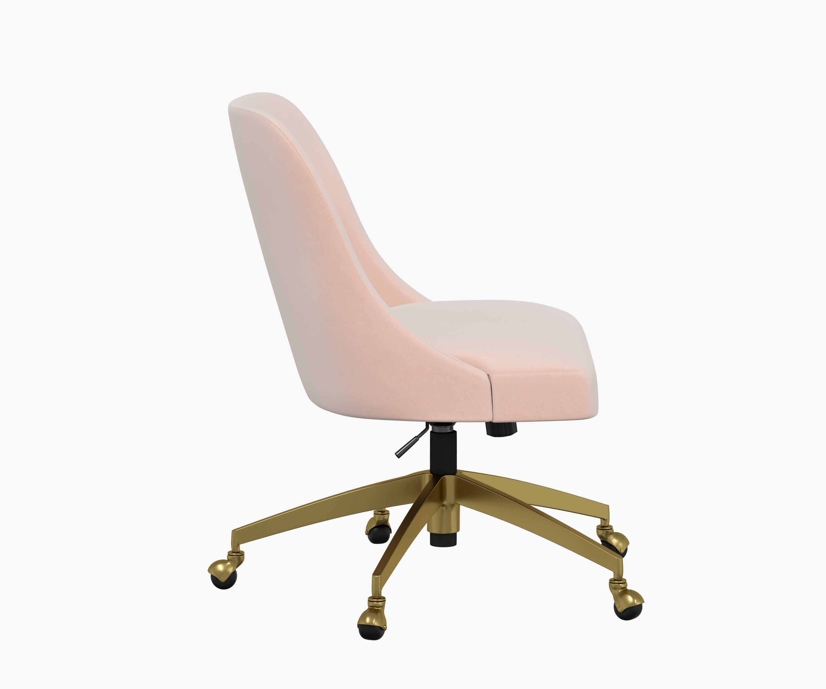 Oxford Desk Chair - Blush Velvet