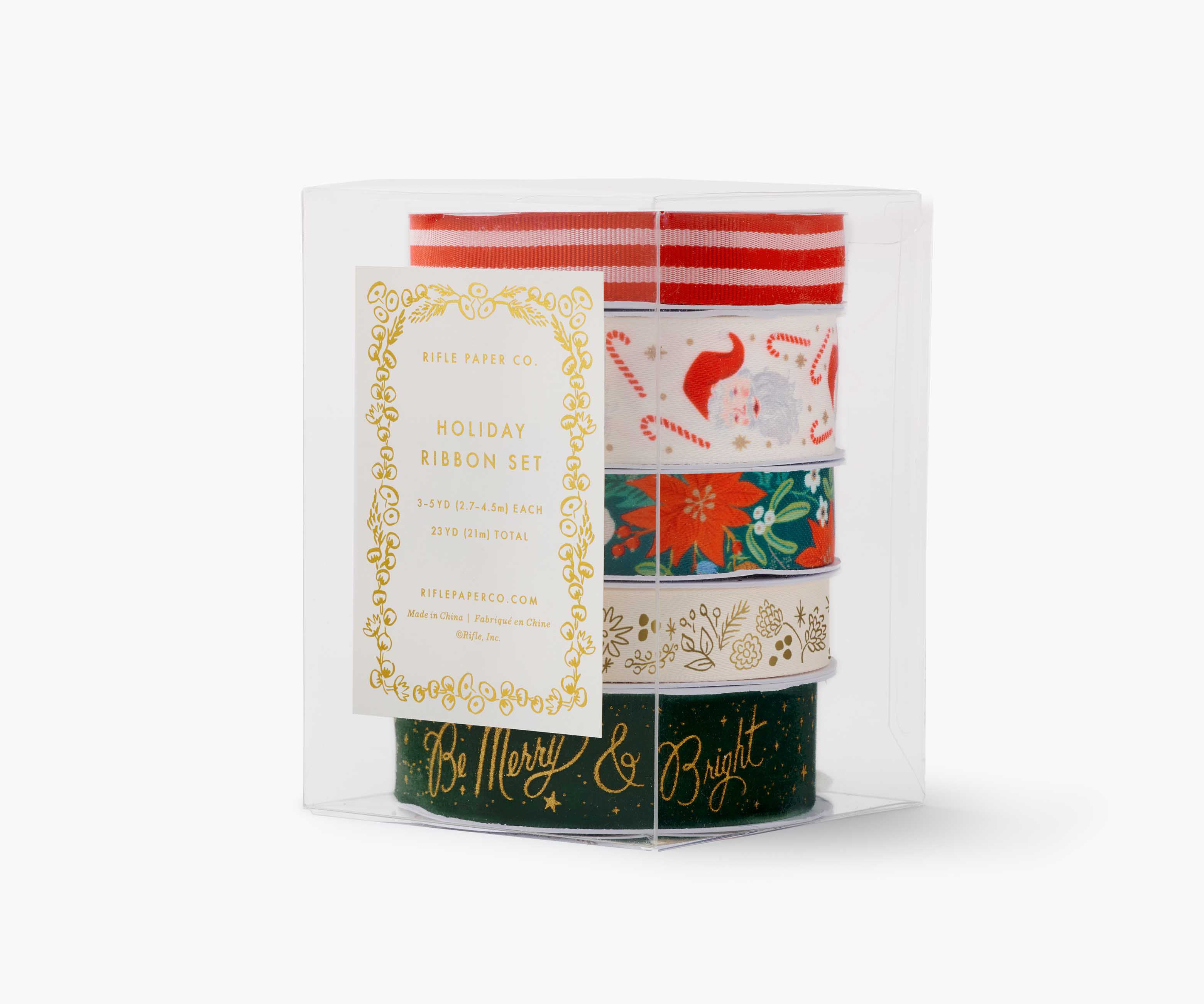 Ribbon Set of 5 - Be Merry And Bright