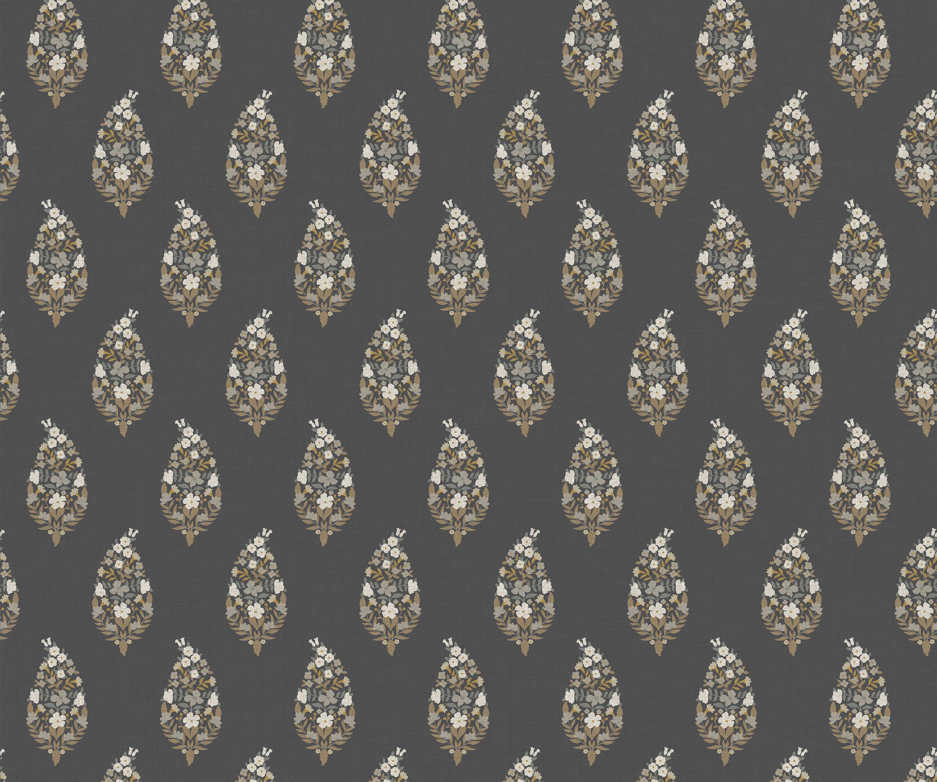 Paisley Wallpaper - Black