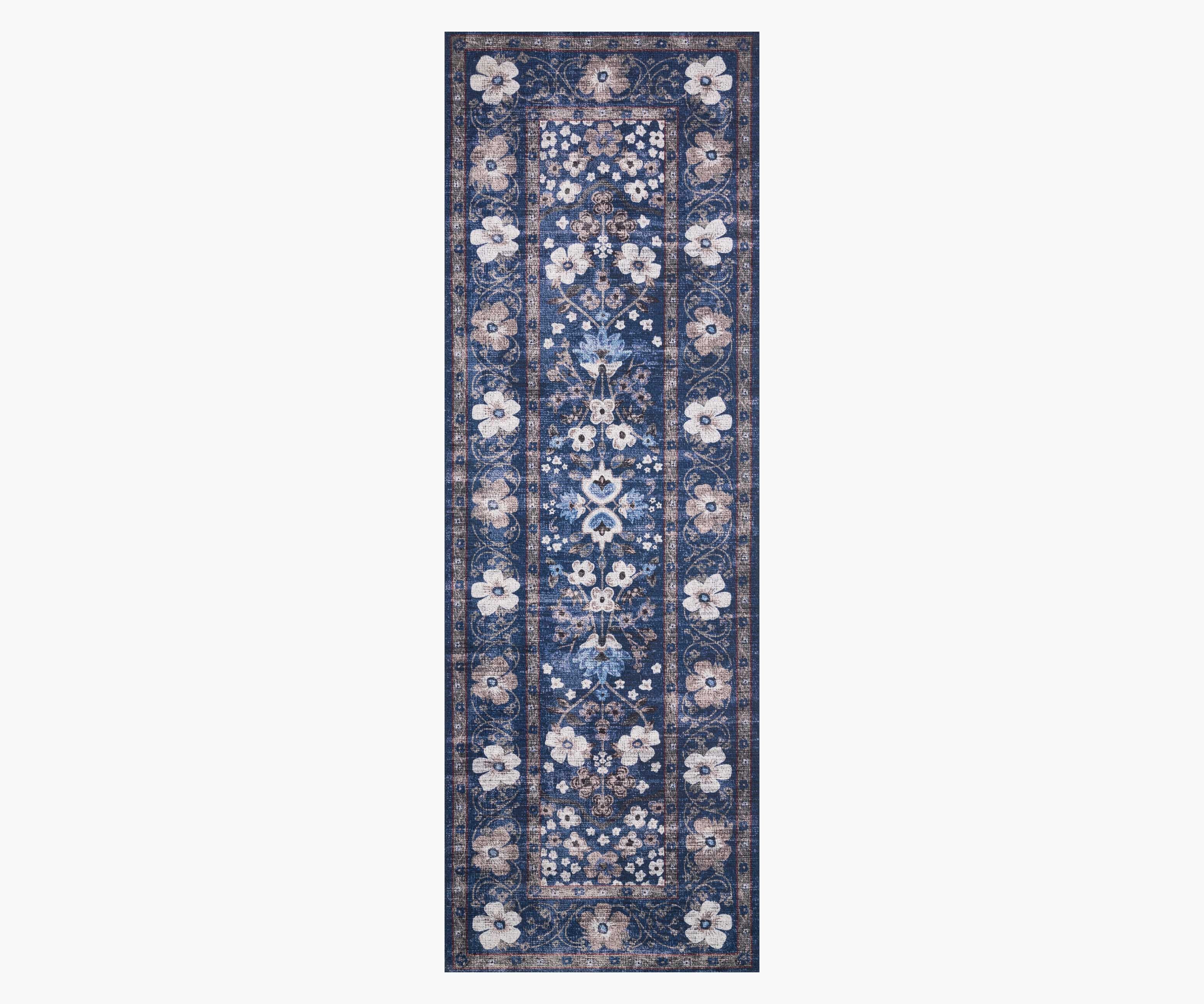 Palais Meadow Printed Rug - Navy
