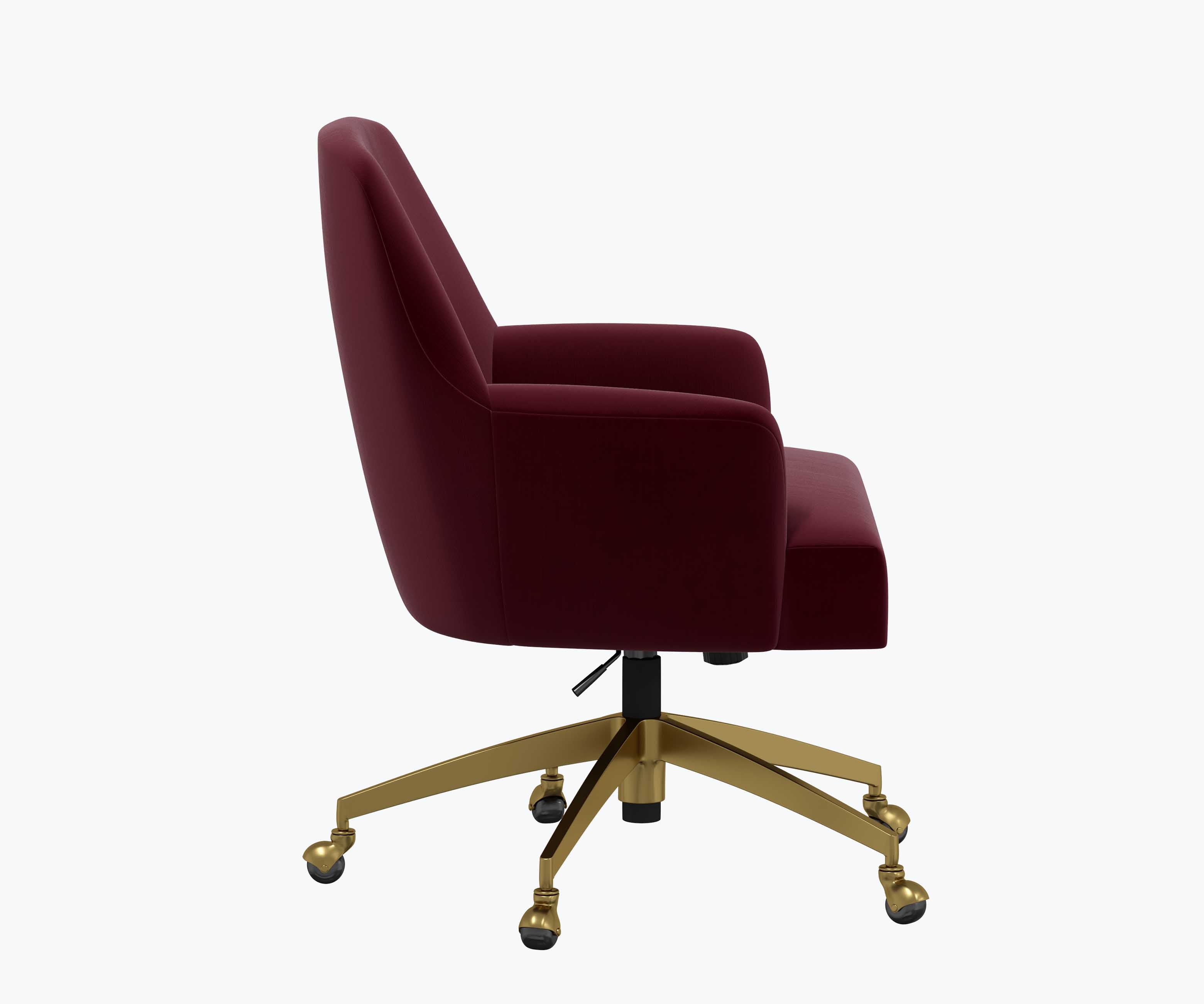 Cambridge Desk Chair - Plum Velvet