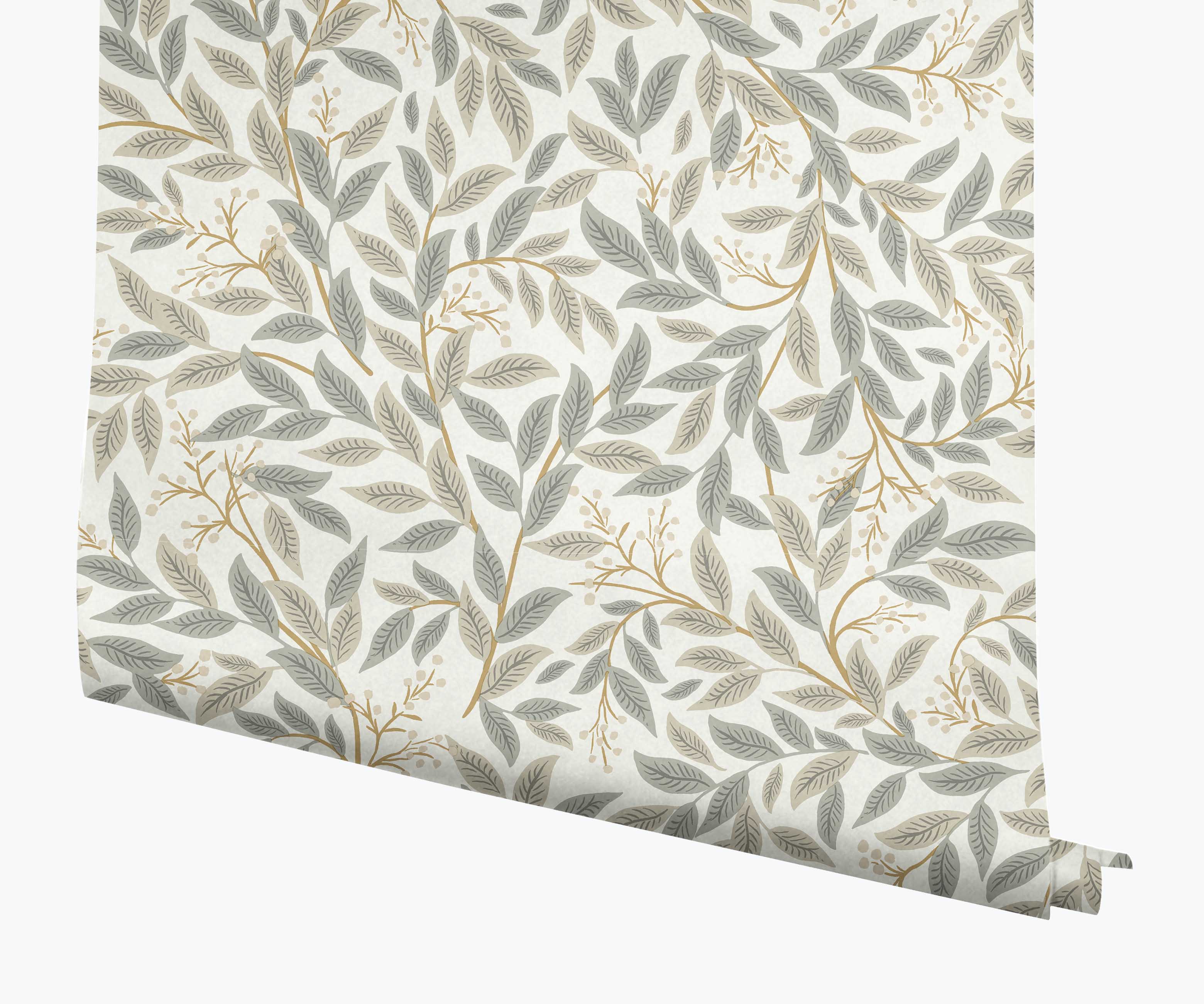 Willowberry Wallpaper - Linen & White