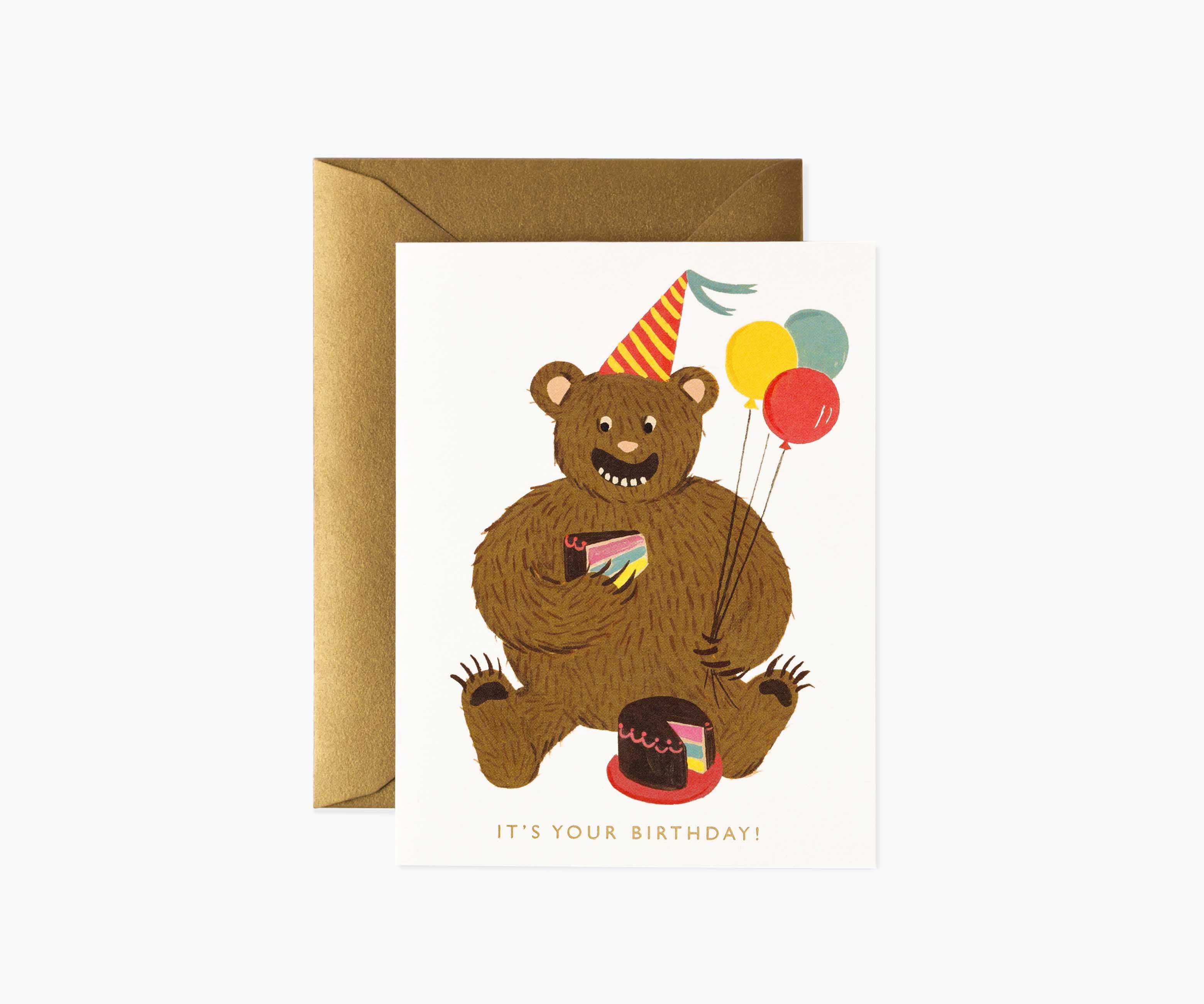 Birthday Bear Greeting Card