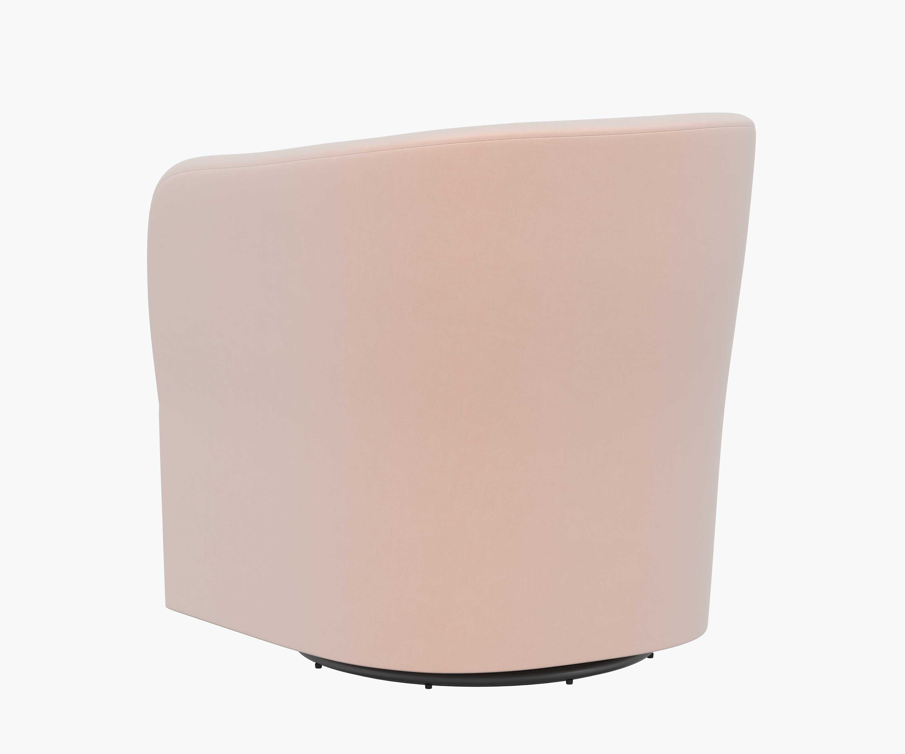 Pembroke Swivel Chair - Blush Velvet