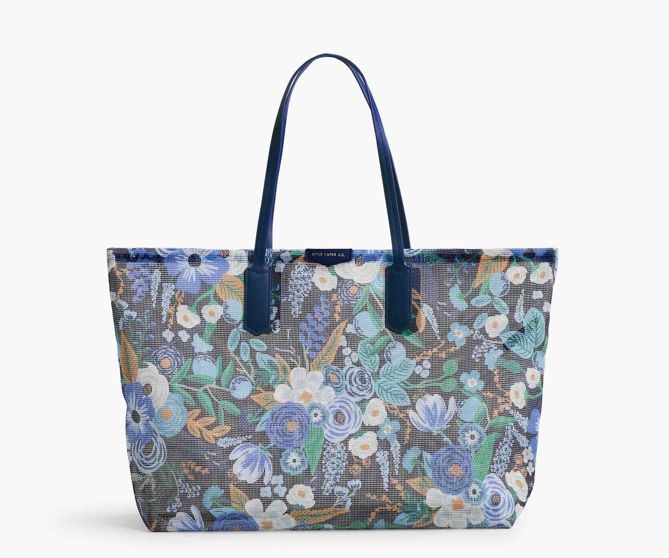 Mesh Tote and Pouch - Garden Party Blue