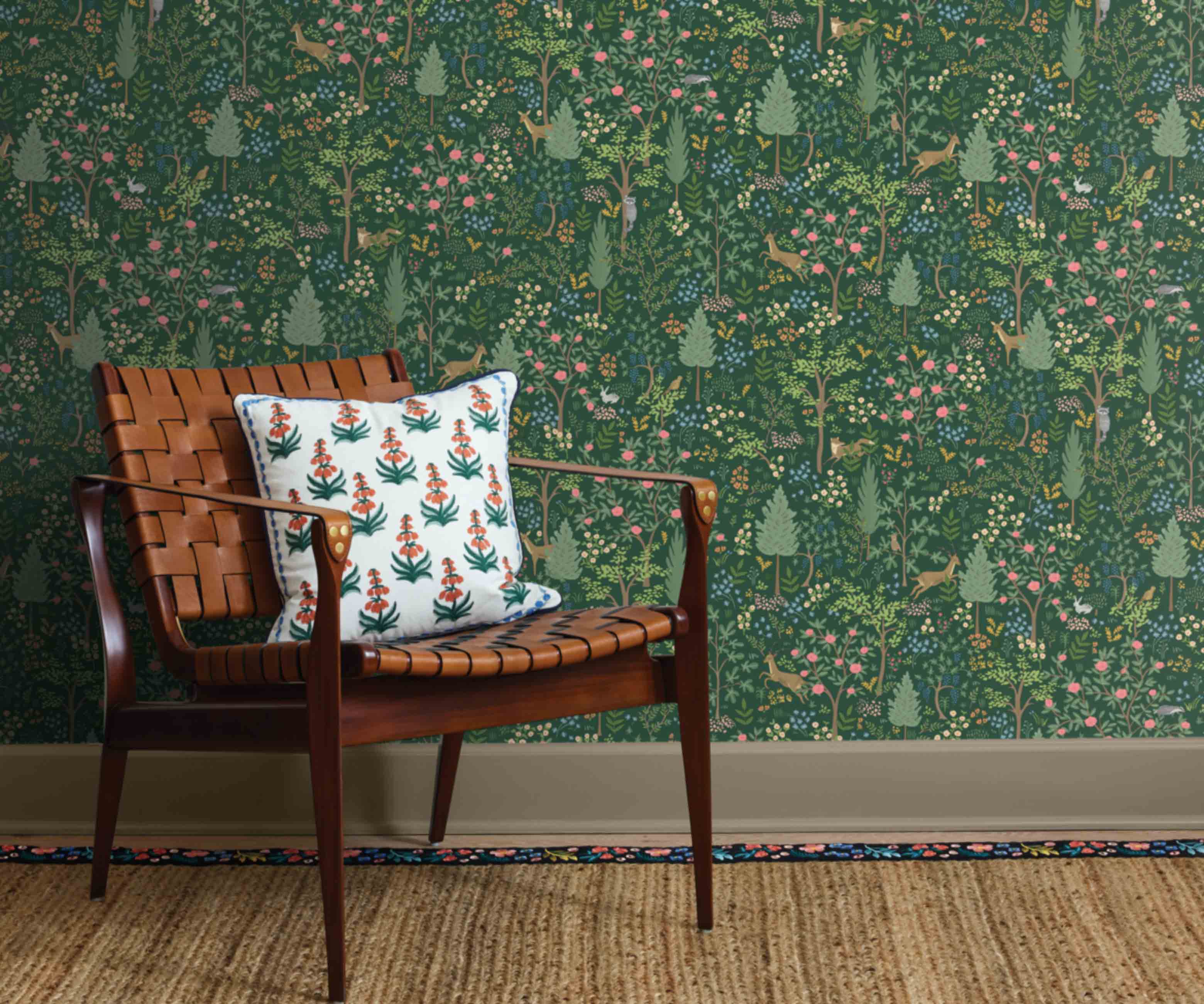 Woodland Peel & Stick Wallpaper - Emerald