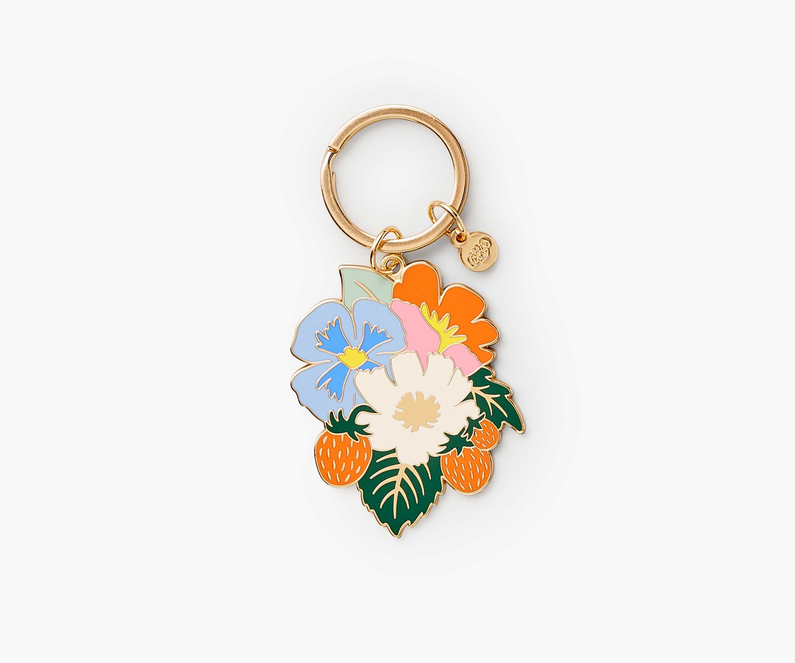 Enamel Keychain - Strawberry Fields