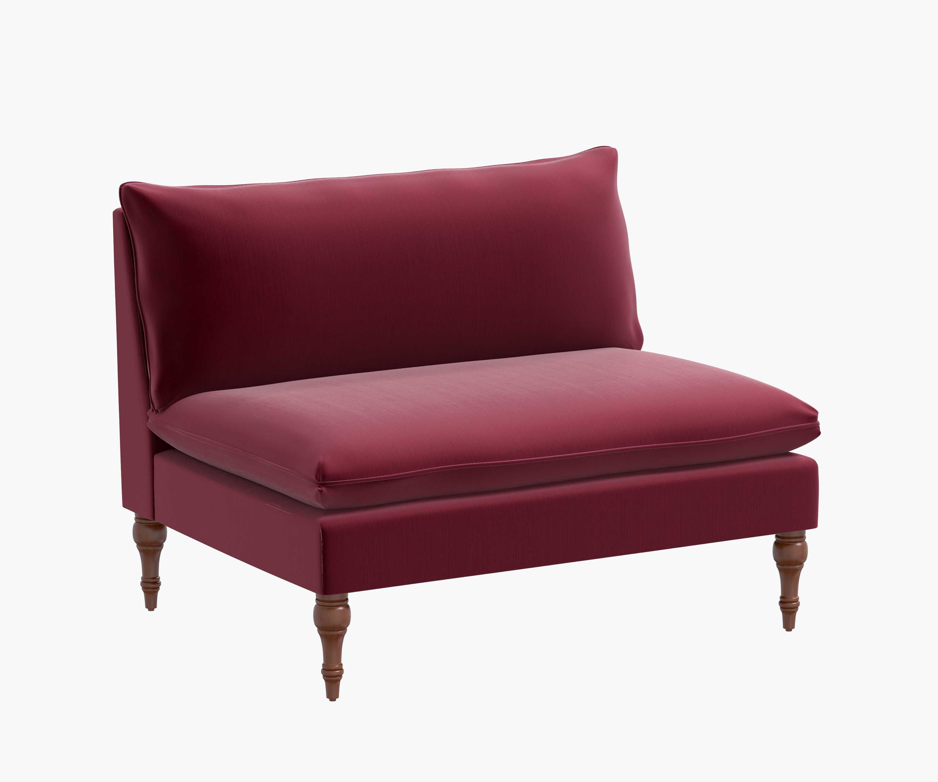 Louie Settee - Plum Velvet