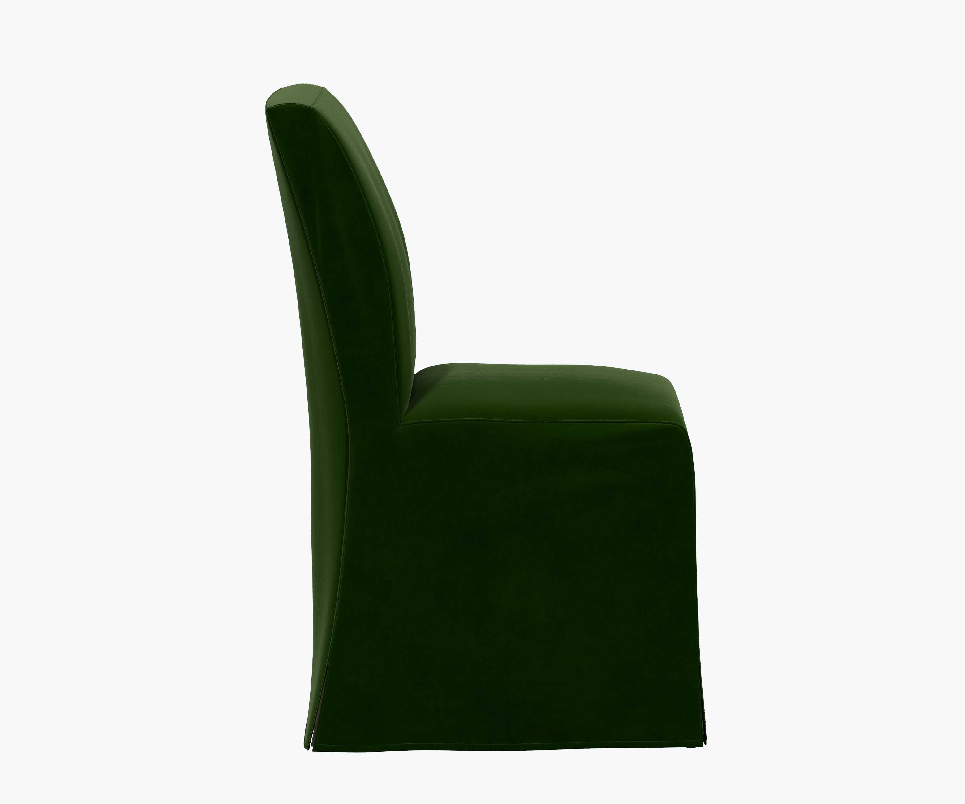 Frances Slipcover Dining Chair - Emerald Velvet