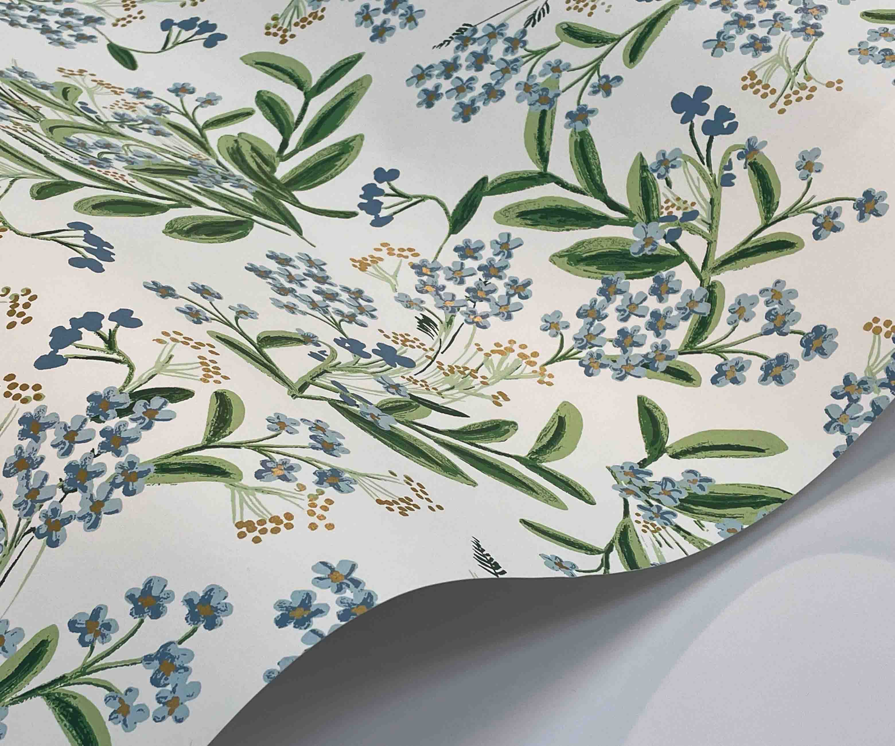 Cornflower Wallpaper Sample - White