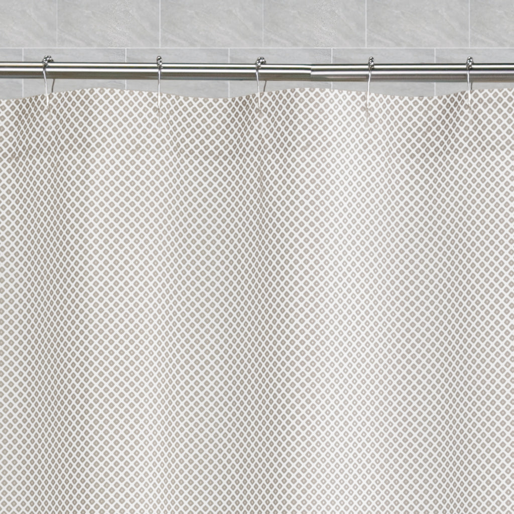 The Taupe Diamonds Shower Curtain