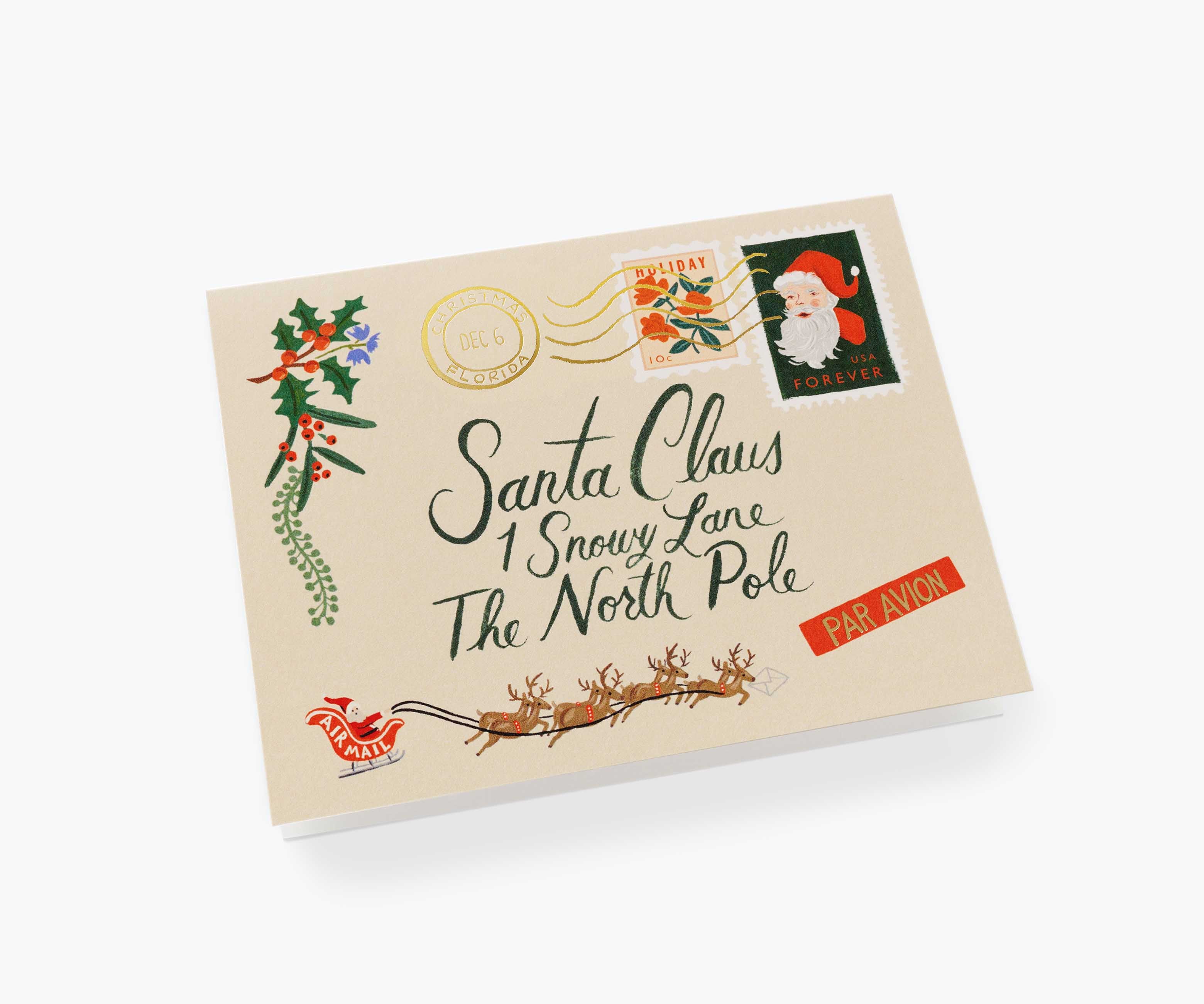 Santa Letter Greeting Card