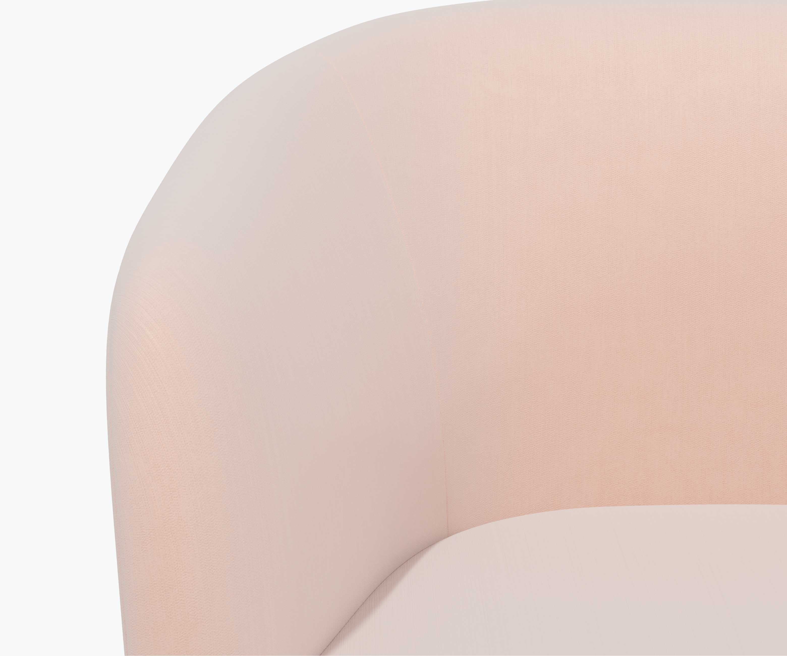 Pembroke Swivel Chair - Blush Velvet