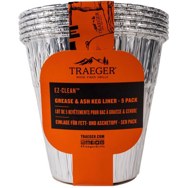 Traeger EZ-Clean Disposable Grease & Ash Keg Bucket Liners - 5 pc.