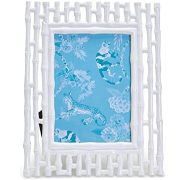 White Faux Bamboo Stalks Photo Frame - 5 x 7