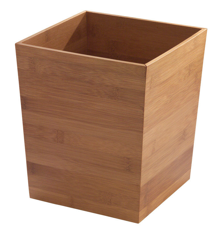 Brown Bamboo Formbu Bathroom Trash Can - 9.6 qt.