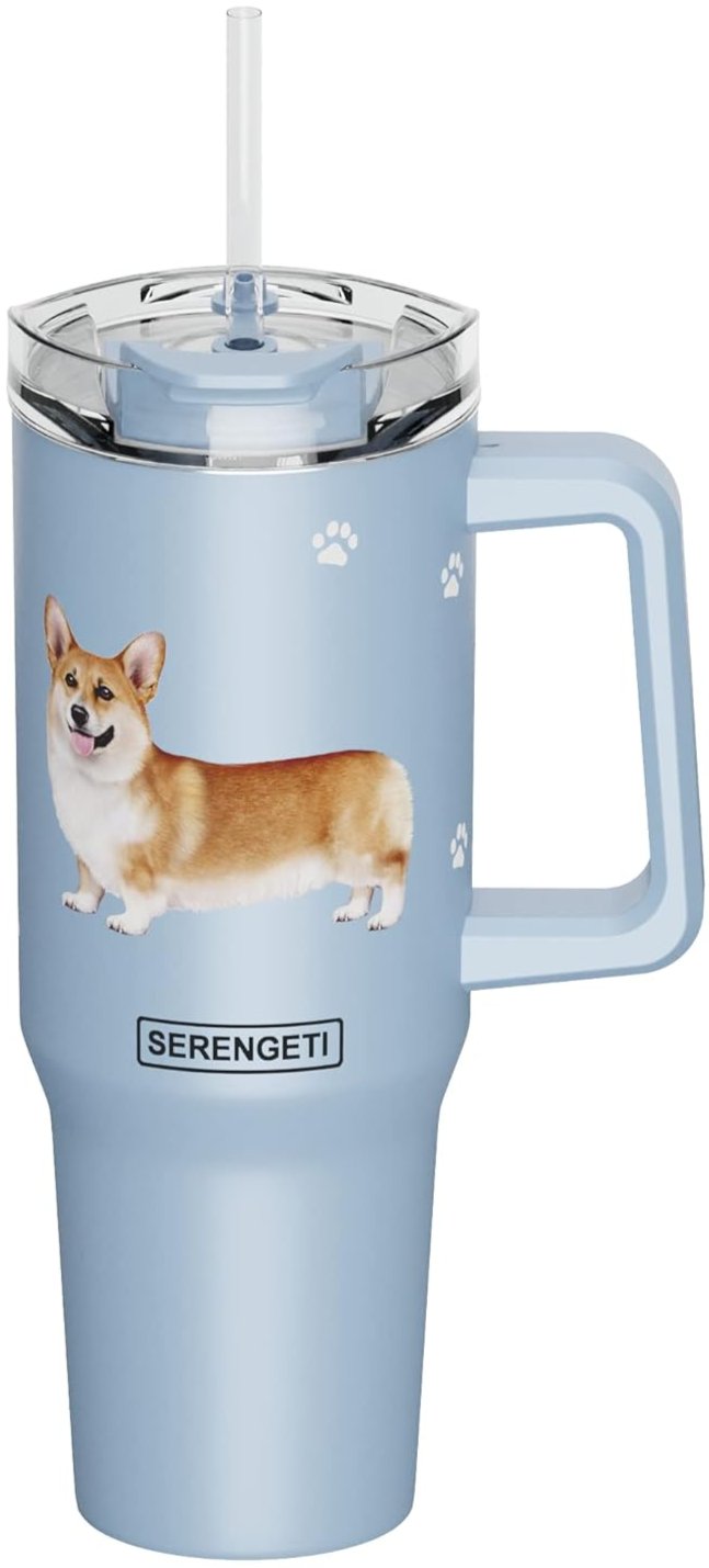 Serengeti Stainless Steel Dog Pattern Insulated Travel Mug - 40 oz.