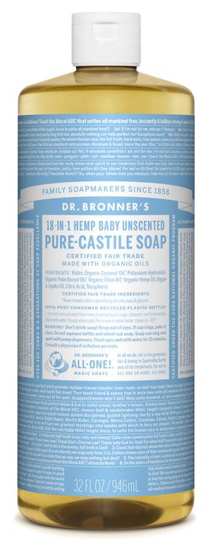 Dr. Bronner's Organic Fair Trade Pure-Castile Liquid Soap