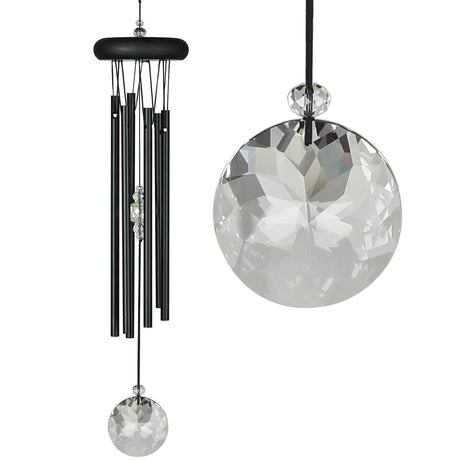 Crystal Meditation Windchime (Black) - 16