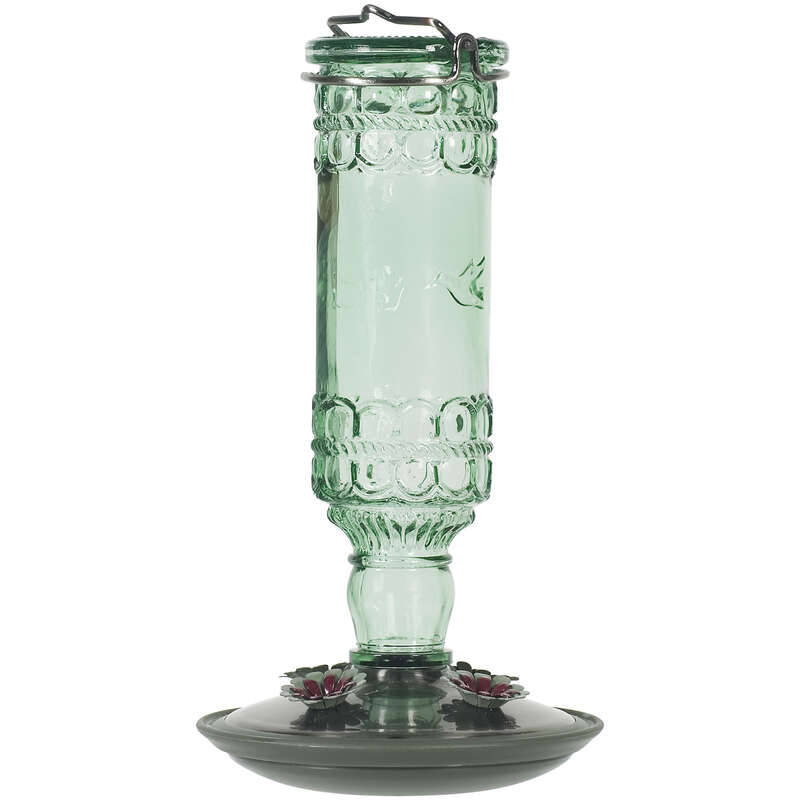 Perky-Pet Green Antique Bottle Hummingbird Feeder - 10 oz.