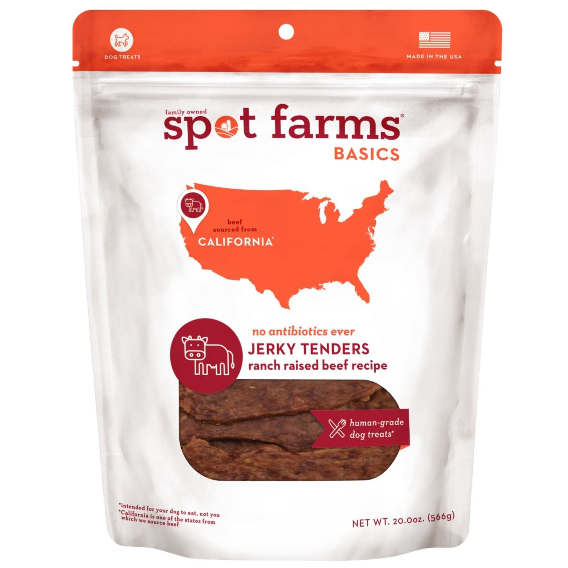 Spot Farms Beef Jerky Tenders Dog Treats