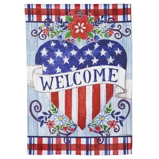 Evergreen Welcome Themed Garden Flags - 12.5 x 18