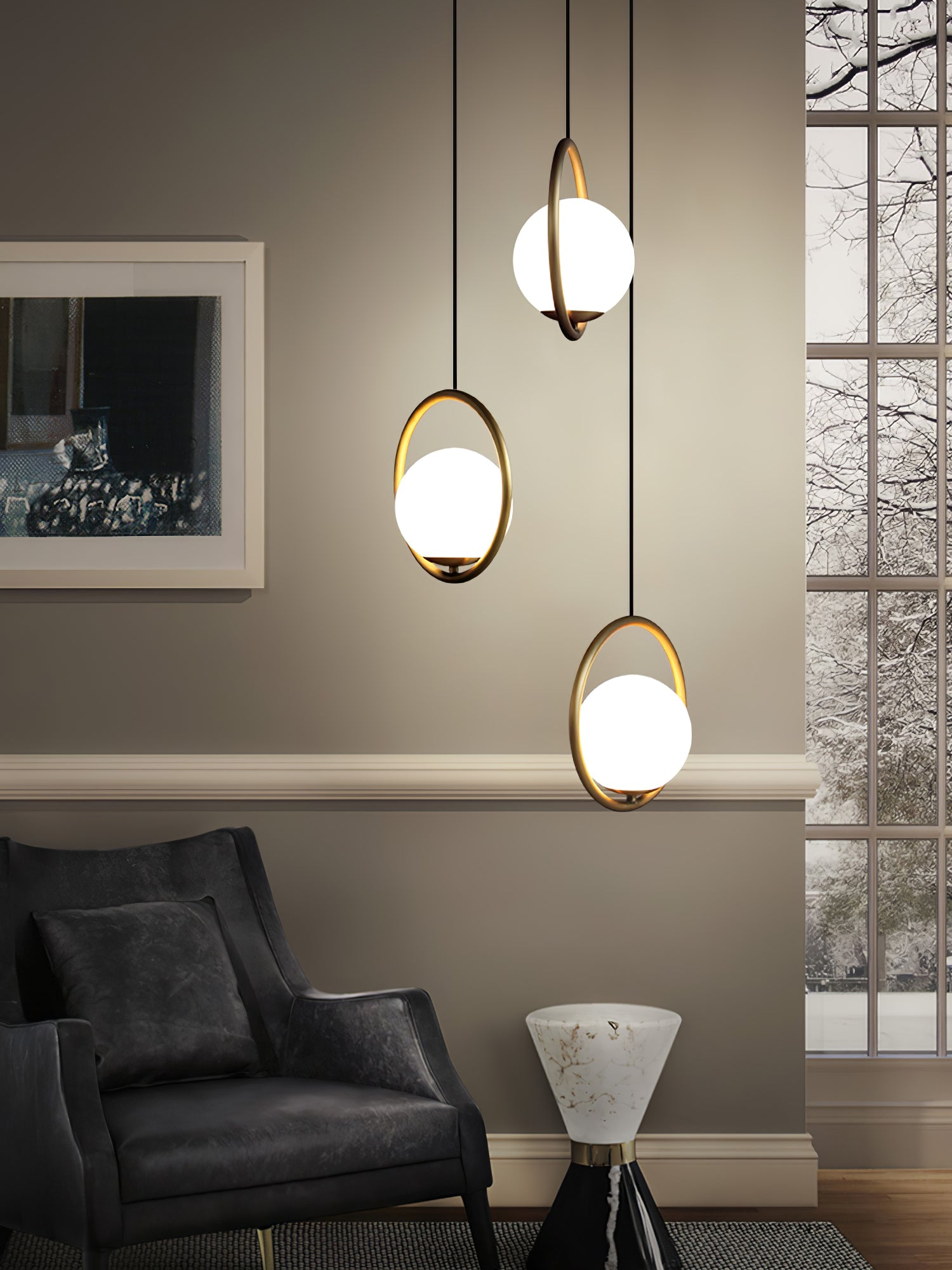 Mila Brass Pendant Light