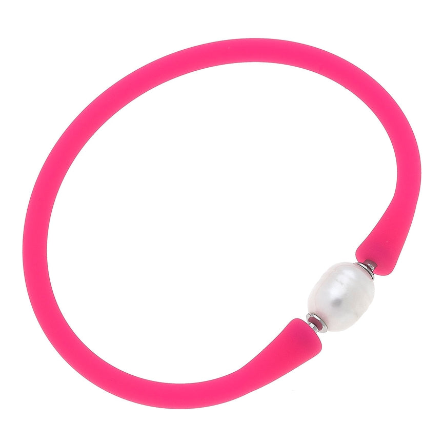 Bali Freshwater Pearl Silicone Bracelet