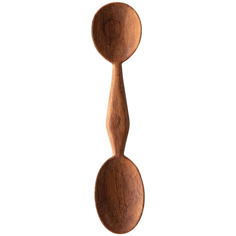 Hand-Carved 2-Sided Doussie Wood Spoon - 8.75