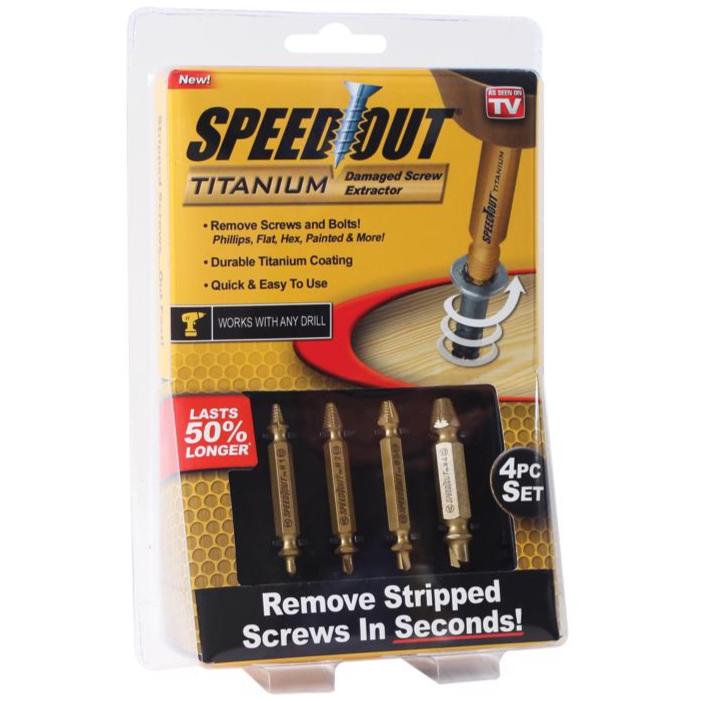 Speed Out Damaged Screw Extractor Set - 4 pc.