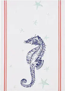 Seahorse & Sea Star Kitchen Towel - 18 x 25