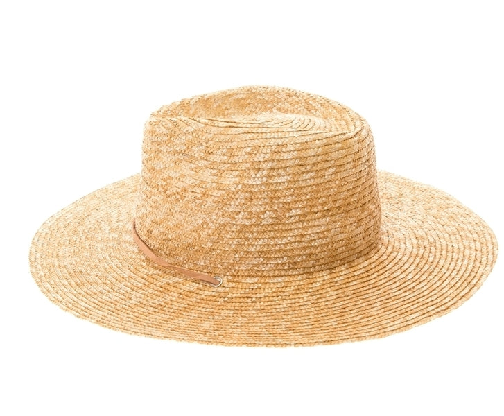 Boardwalk Style Straw Rancher Hat with Chin Cord