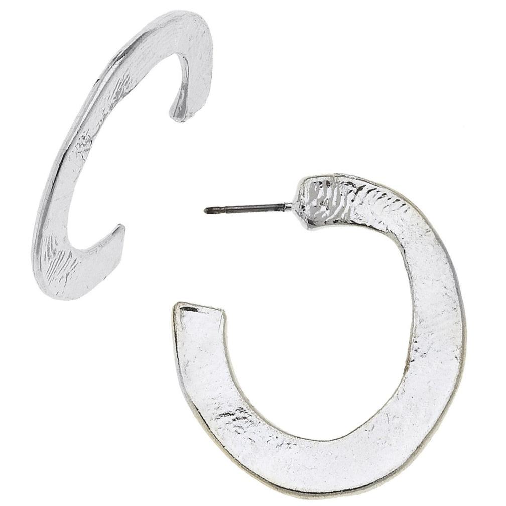 Susan Shaw Hammered Hoop Earrings