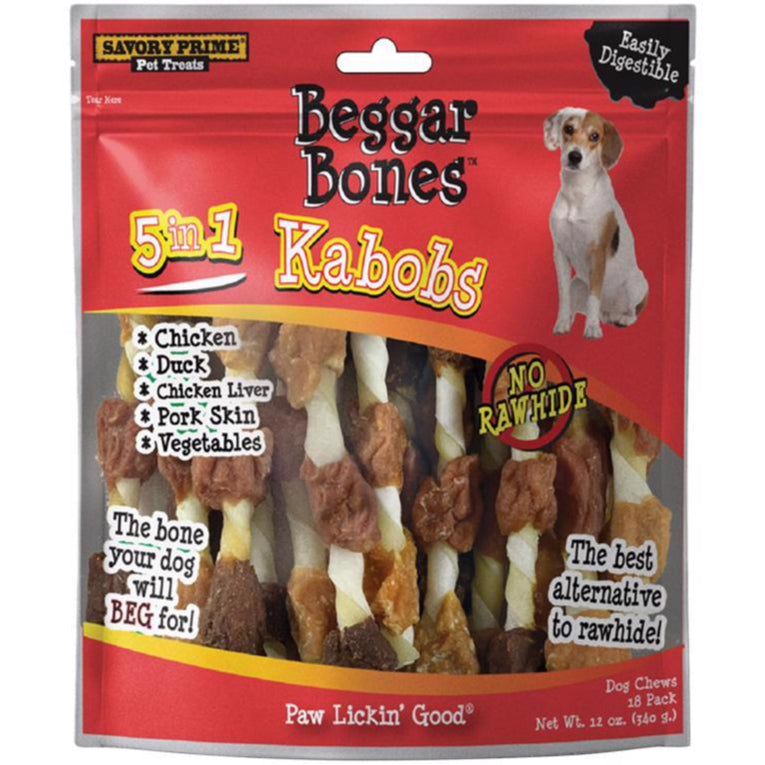 Beggar Bones 5-in-1 Kabob Dog Treats