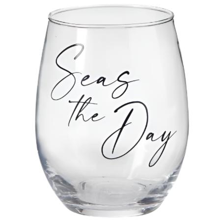 Seas The Day Stemless Wine Glass - 18 oz.