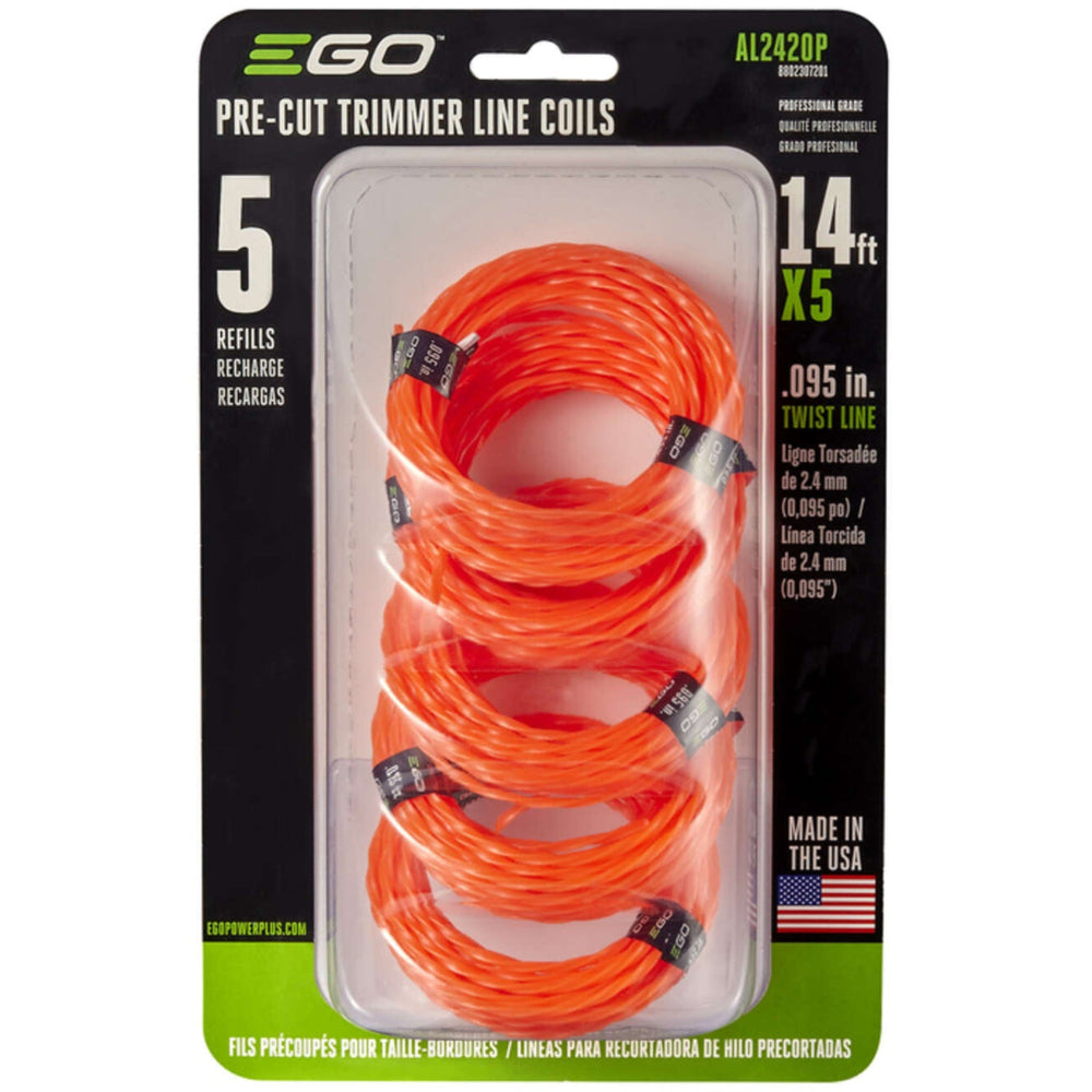 EGO 0.095 Premium Trimmer Line Mini Rolls - 14' ea. / 5 pc.