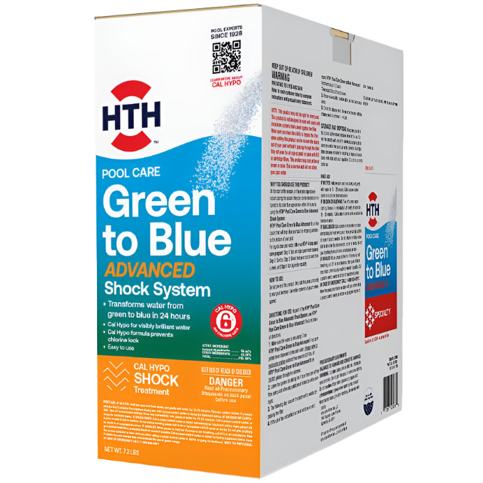 HTH Green-to-Blue 2-Stage Granulated Pool Shock Treatment - 7.2 lb.