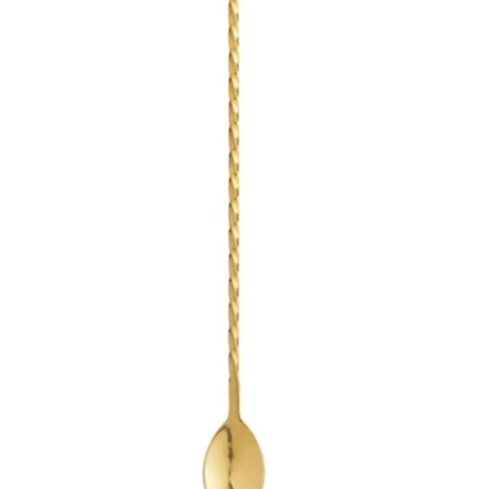 Gold Electroplated Stainless Steel Cocktail Spoon - 10