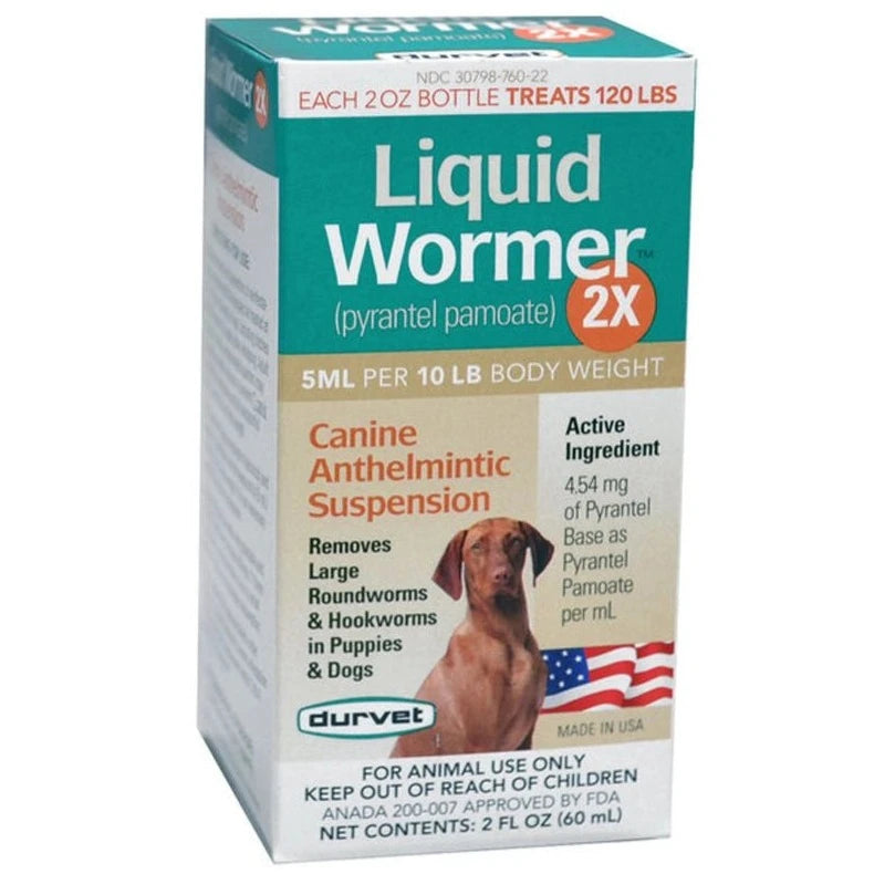 Durvet Liquid Wormer 2X Dog De-Wormer