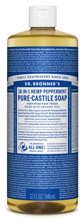 Dr. Bronner's Organic Fair Trade Pure-Castile Liquid Soap