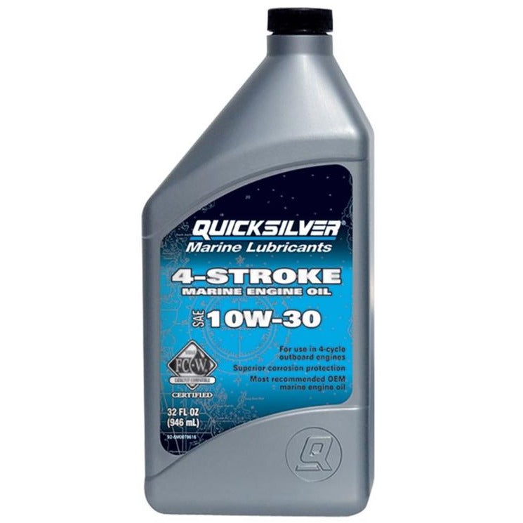 Quicksilver 10W-30 4 Stroke Marine Outboard Oil - 32 oz.