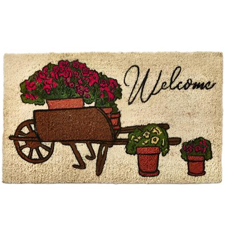 Welcome Wheelbarrow Coir Mat - 30 x 18