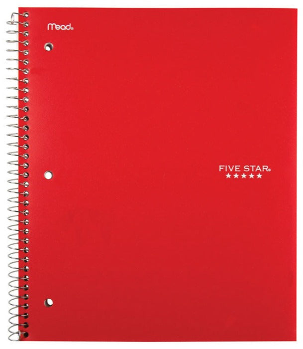 Five Star College Ruled Spiral Notebook