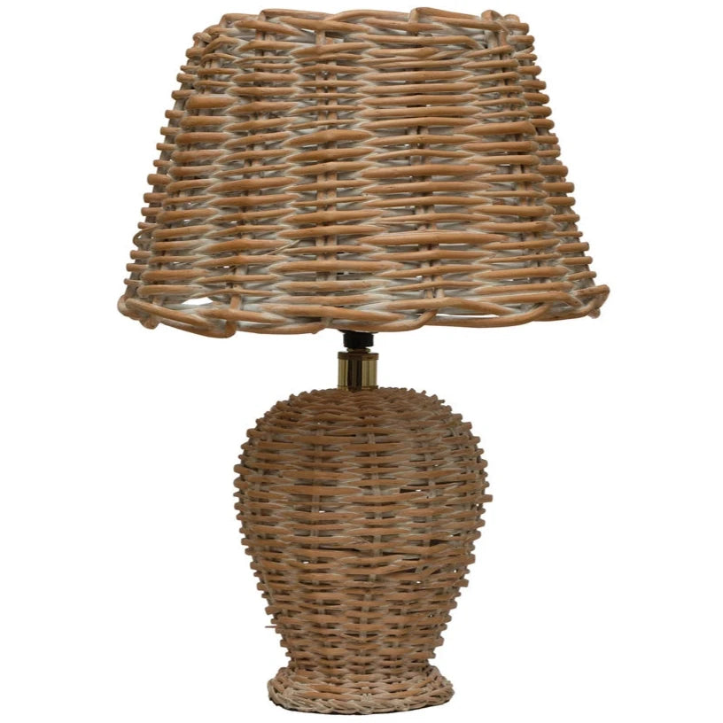 Creative Co-Op Wicker Table Lamp