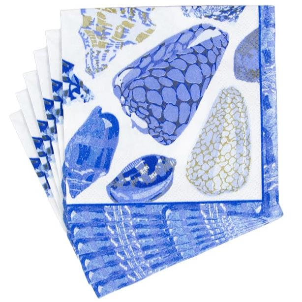 Coquillage Blue Paper Napkins